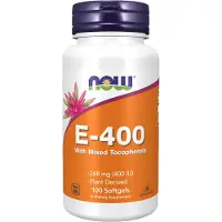 NOW,NOW Foods,NOW,NOW Foods Vitamine E-400 met Gemengde Tocopherolen (100 Softgels) - vitamines, vitamine-e - vitamine-e