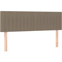 vidaXL Hoofdborden 144x5x78/88 cm stof taupe