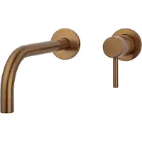 Boss & Wessing Fonteinset BWS Solid Surface Met Handdoekhouder Rechts Mat Wit Mat Zwart