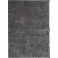 vidaXL Vloerkleed HUARTE laagpolig zacht wasbaar 160x230 cm antraciet