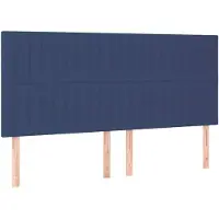 vidaXL Hoofdbord blauw 200x5x118/128 cm stof