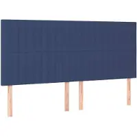 vidaXL Hoofdbord blauw 180x5x118/128 cm stof