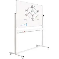 Smit Visual Whiteboard Verrijdbaar - Dubbelzijdig - Magnetisch - 90x120 cm