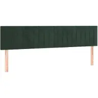 vidaXL Hoofdborden 180x5x78/88 cm fluweel donkergroen
