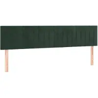 vidaXL Hoofdborden 160x5x78/88 cm fluweel donkergroen