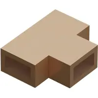 FortiFura Galeria T-verbindingstuk voor combinatie van stabilisatiestangen tussen vaste wand met zijwand Geborsteld Koper SW876704