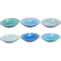 Studio Tavola Diepe Borden Ocean Blue ø 21 cm - 6 Stuks