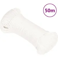 vidaXL Boottouw 3 mm 50 m polypropyleen volwit