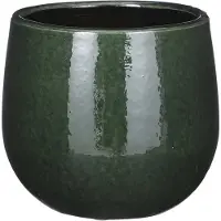 Mica Decorations Bloempot Pablo - Keramiek - Groen - 14x14x12cm