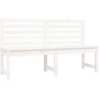 vidaXL Tuinbank 157,5 cm massief grenenhout wit