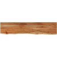 vidaXL Wandschap rechthoekig natuurlijke rand 120x20x3,8 cm acaciahout