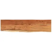 vidaXL Wandschap rechthoekig natuurlijke rand 120x30x2,5 cm acaciahout