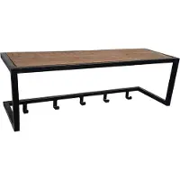 Brix kapstok abby mangohout en gecoat staal 26x75x35