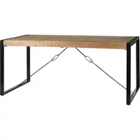 LivingFurn eetkamertafel nairobi u-pot mango hout 200x100 cm -