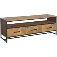 LivingFurn tv meubel tv accent 150 cm teakhout / gecoat staal