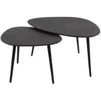 Hoyz Collection salontafel driehoekig metallic - set van 2