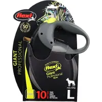 Flexi - Leash Giant- L - 10M Tape - Black/Neon Yellow - Max 50Kg