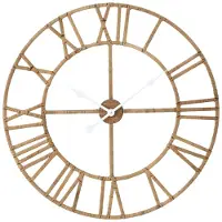 J-Line 40925 Wandklok Roman Rotan/Metaal Natuur Small - Ø70 cm