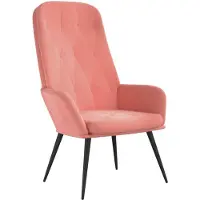 vidaXL Relaxstoel fluweel roze