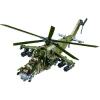 Sluban ModelBricks MI-24S Gunship Helikopter bouwspeelgoed kinderen vanaf 6 jaar - Constructiespeelgoed modelbouw - bouwdoos met 893 bouwstenen - M38-B1137