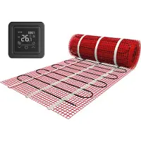 E-Heat Verwarmingsmat Set 6 m² / 900 Watt Set met C16-thermostaat | Zwart (inbouw)