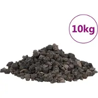 vidaXL Lavastenen 10 kg 1-2 cm zwart