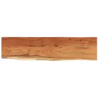 vidaXL Wandschap rechthoekig natuurlijke rand 120x30x3,8 cm acaciahout