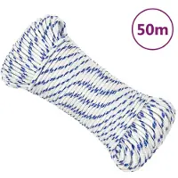 vidaXL Boot touw 3 mm 50 m polypropyleen wit
