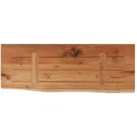 vidaXL Wandschap rechthoekig natuurlijke rand 70x30x3,8 cm acaciahout