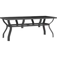vidaXL Tuintafel 180x80x70 cm staal en glas grijs en zwart