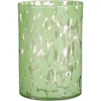 Mica Decorations CAMMY VAAS - H20 X Ø14 CM - CYLINDER - LICHTGROEN