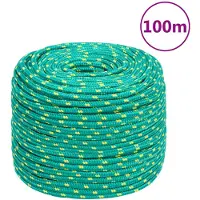 vidaXL Boottouw 6 mm 100 m polypropyleen groen