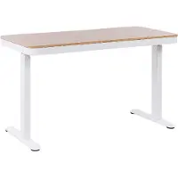 Beliani KENLY - Verstelbaar bureau - Wit - 120 cm - Vezelplaat