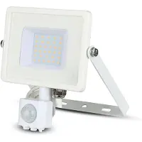 LED Solution VT-30-S-W Draaibare LED Schijnwerpers met PIR Sensor - Samsung - IP65 - Wit - 30W - 2400 Lumen - 3000K - 5 Jaar