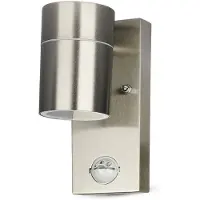 V-TAC VT-7621PIR GU10 Buitenverlichting - Wand - Armaturen - Roestvrij - Staal - IP44