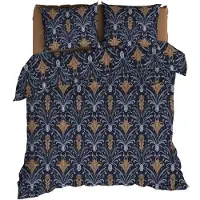 Satin d'or Dekbedovertrek Belgravia Blauw Terra Satijn-260 x 200 / 220 cm | Extra Breed