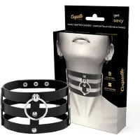 Coquette Black Choker Vegan Leather - Fetish / BDSM / Kinky