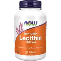 Now , Niet-GMO-Lecithine, 3.600 mg, 100 Zachte capsules (1.200 mg per Zachte capsule)