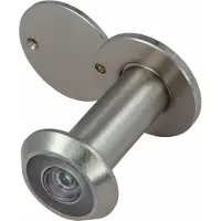 AMIG Deurspion - messing - mat zilver - 160° zicht - voor deuren 35-60 mm