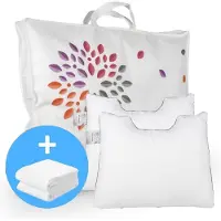 Cinderella Rondo Medium Hoofdkussen Set (2 Kussens + 2 Moltonslopen) - Anti Allergie - 50x60 cm - Wit