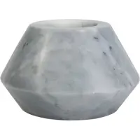 Tak Design theelichthouder Geo 12 x 7 cm marmer grijs