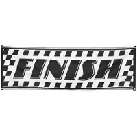 Merkloos Finish banner 74 x 220 cm - Race thema feestartikelen - Race vlag - Feestbanieren