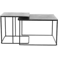 Light & Living bijzettafel lebu Ø62x41cm - set van 2