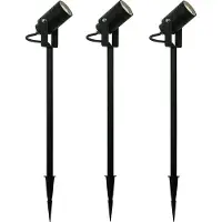 Ks Verlichting - Beamy - tuinspot - 3x - L - Verstelbaar - Aluminium - Modern - Spot - Zwart