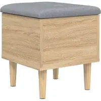 vidaXL Opbergbankje 42x42x46 cm bewerkt hout sonoma eikenkleurig