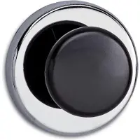 MAUL Magneet met knop MAUL 65mm trekkracht 12kg chroom/zwart | 4 stuks