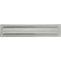 AMIG Brievenbusklep - zilver - RVS - 34,2 x 7,3 cm - energiebesparende brievenbus