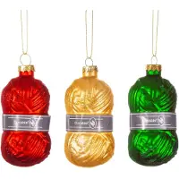 Sass & Belle Knotje wol kerstbal (set3) -