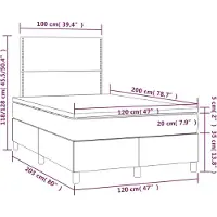 vidaXL Boxspring met matras kunstleer zwart 120x200 cm