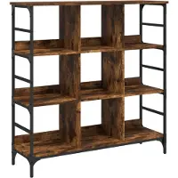 vidaXL Dressoir 102x32x103,5 cm bewerkt hout gerookt eikenkleurig